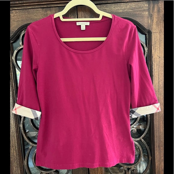 Burberry Tops - Burberry Nova check 3/4 sleeve top